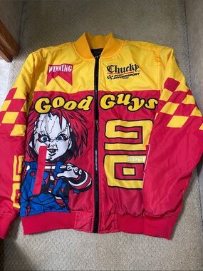 Universal Yellow & Red Chucky 'Good Guys' Bomber Jacket